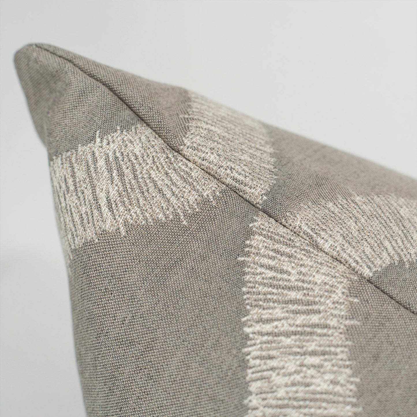 Sunbrella Overlook Quarry Grey Wave Throw Pillow Cover