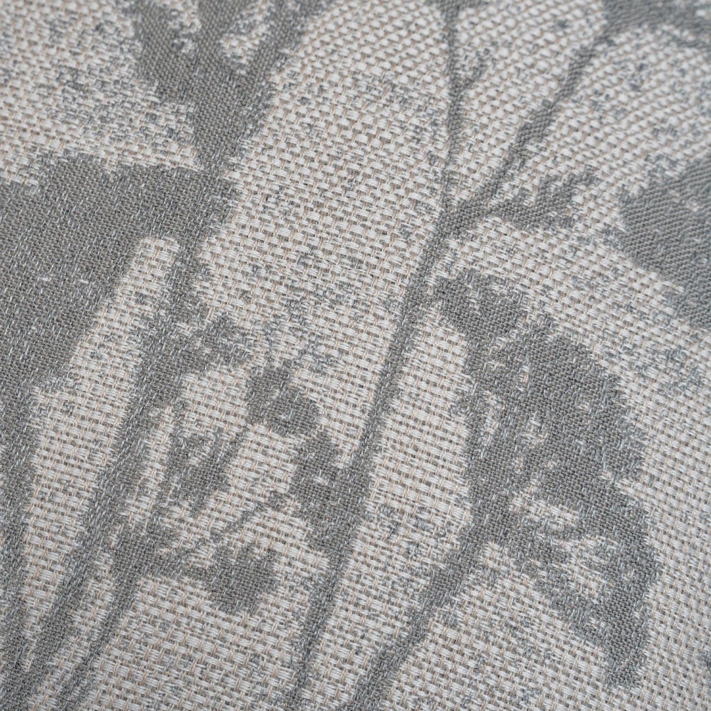 Sunbrella Skylar Quarry Grey Floral Tonal Outdoor Throw PIllow