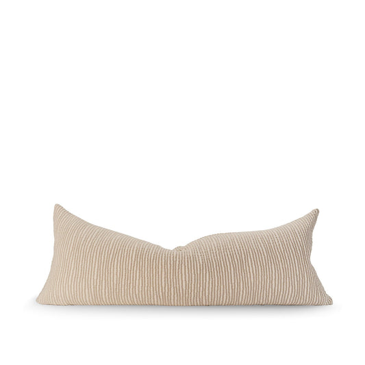 14" x 36" Asher Ridge Woven Cream Beige Lumbar Pillow