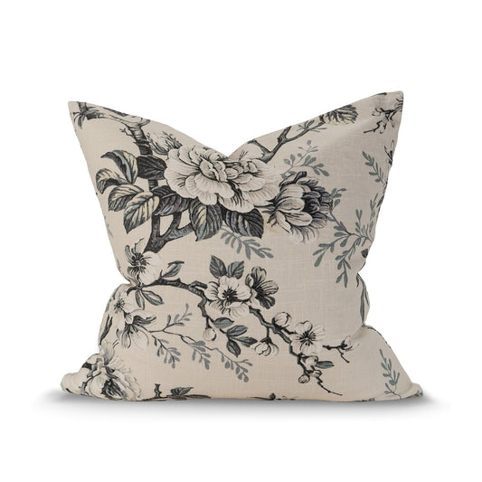 Jayden Floral Neutral Pillow Cover 22 x 22