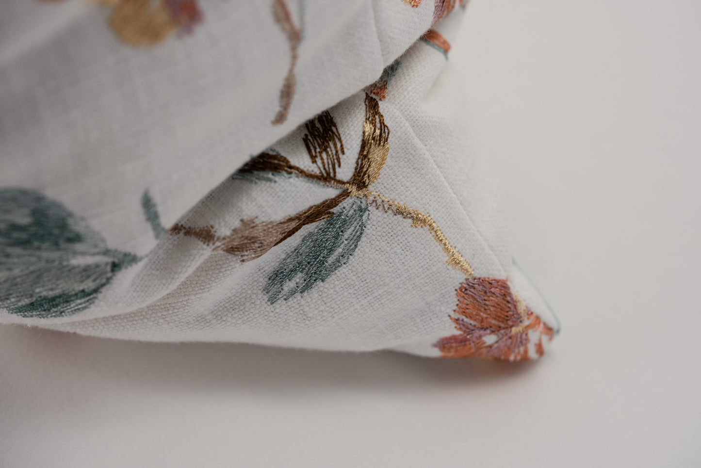 Ella Meadow Floral Embroidered Pillow Cover 20" x 20"