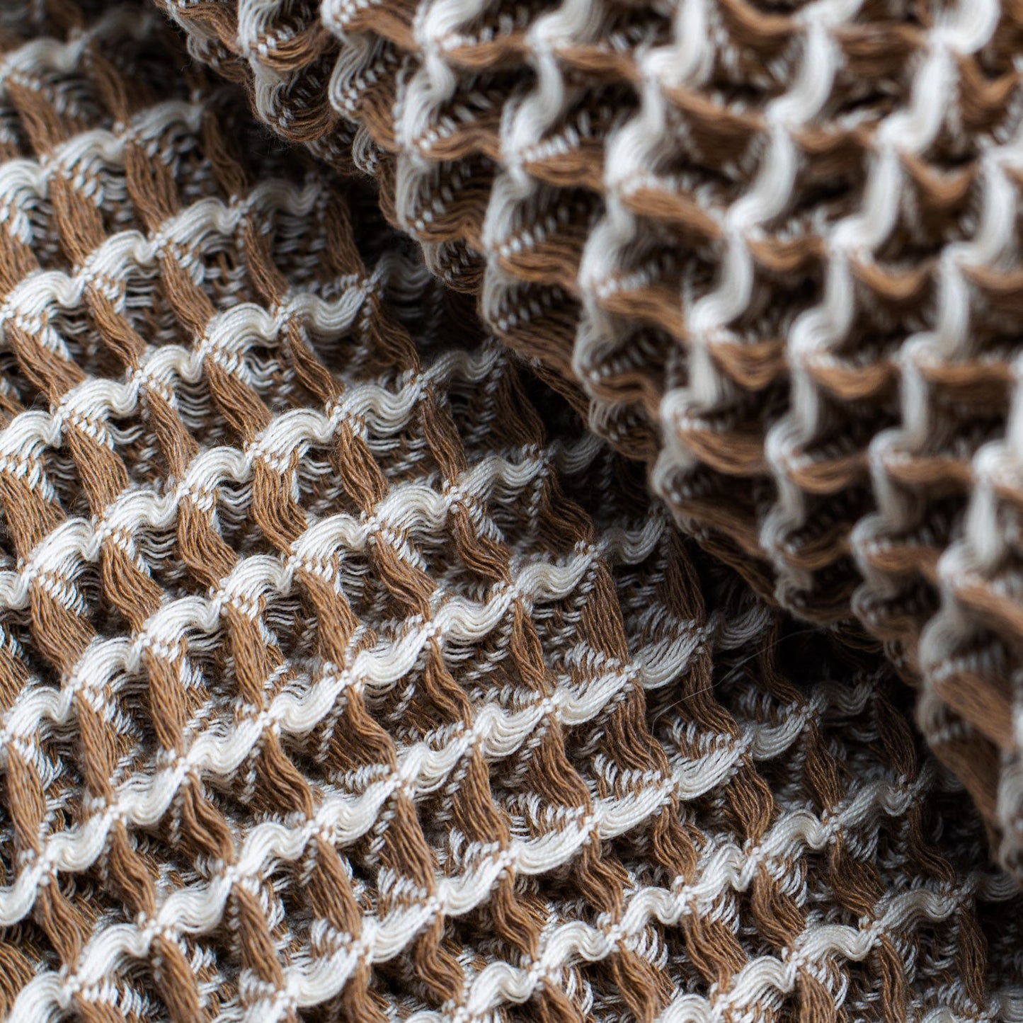 Brown Ansley Waffle Throw Blanket