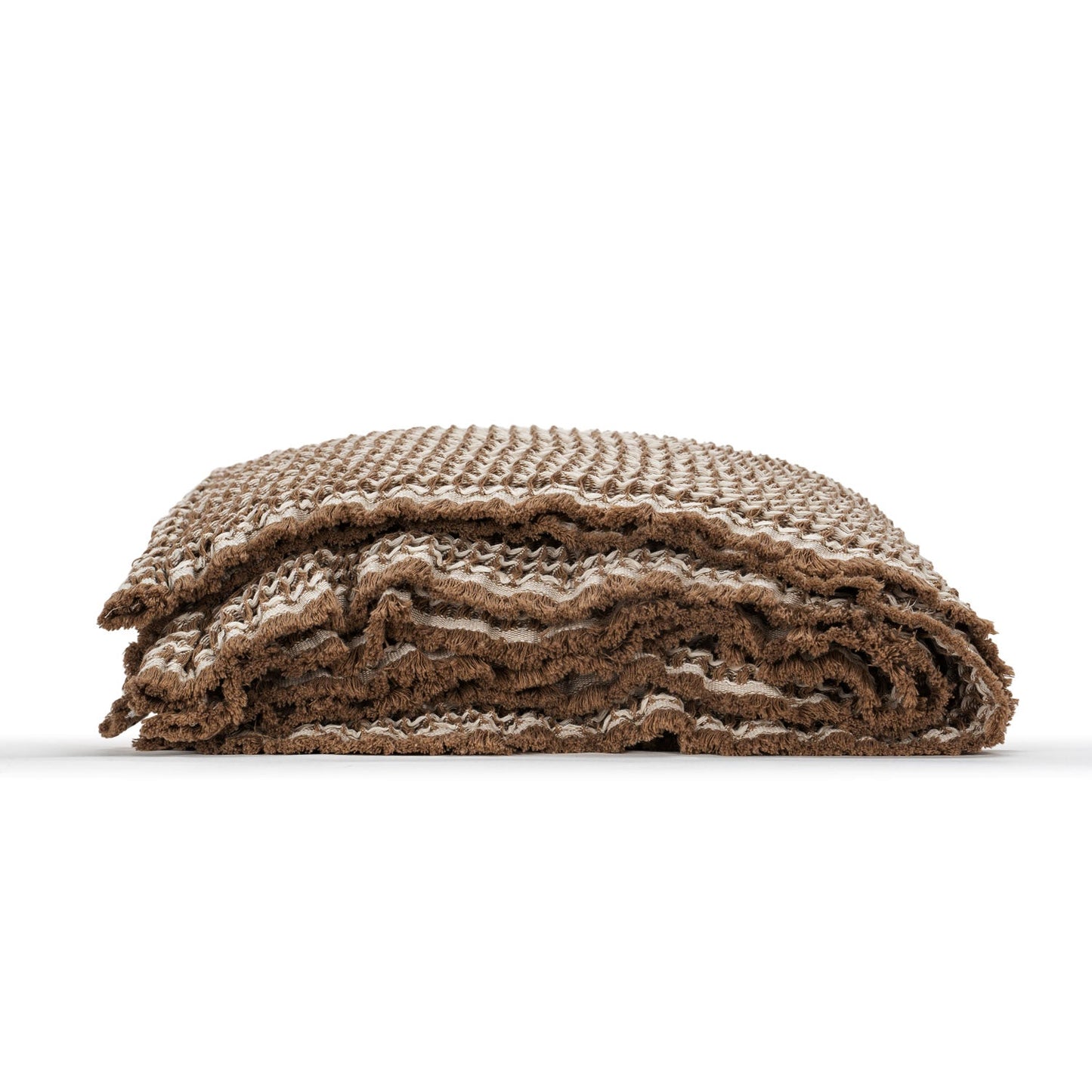 Brown Ansley Waffle Throw Blanket