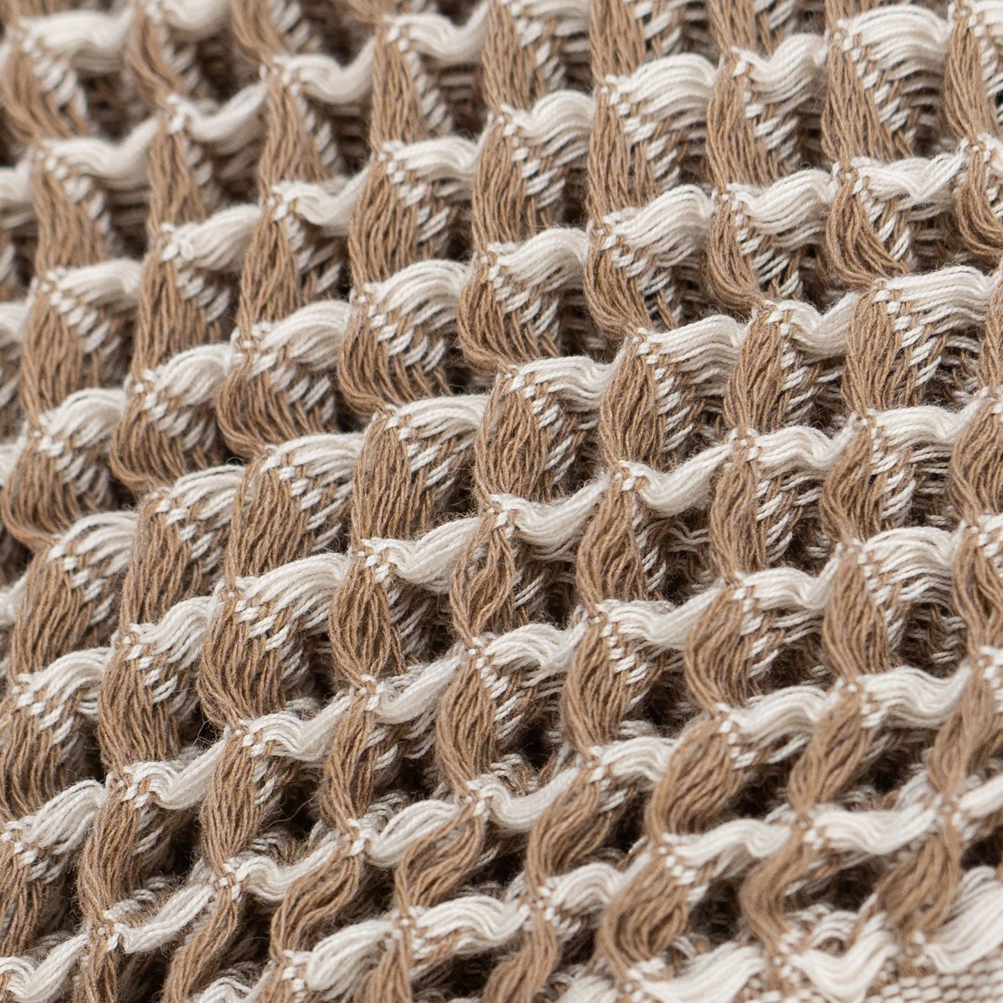 Brown Ansley Waffle Throw Blanket