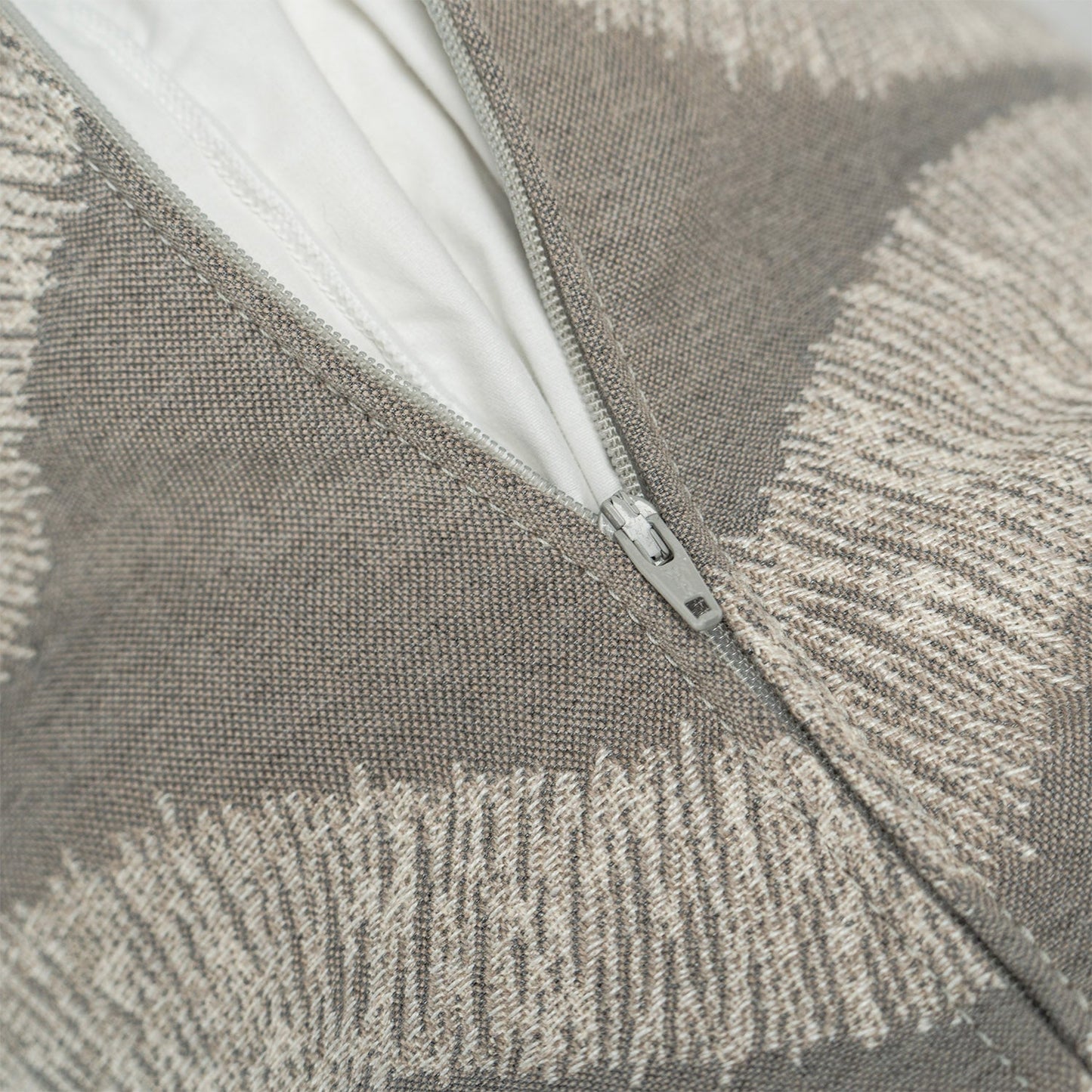 Sunbrella Overlook Quarry Grey Wave Throw Pillow Cover