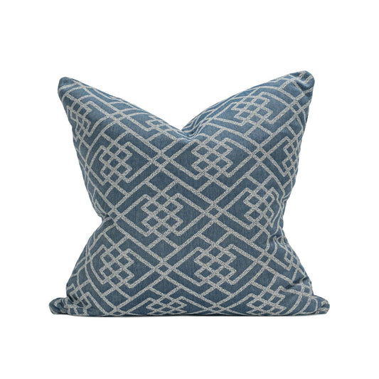 Sunbrella Cambric Denim  Outdoor Throw Pillow Cover Patio