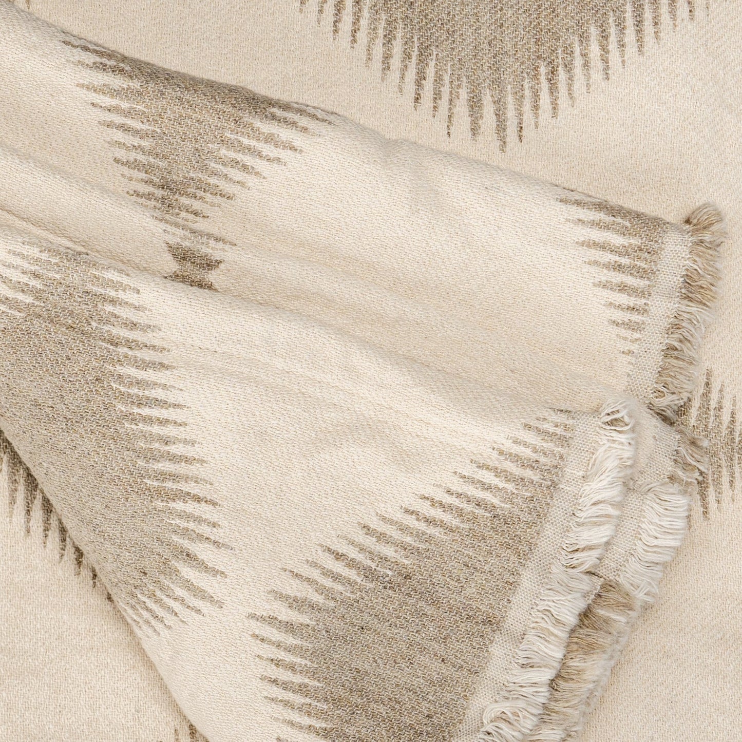 Taupe Ikat Throw