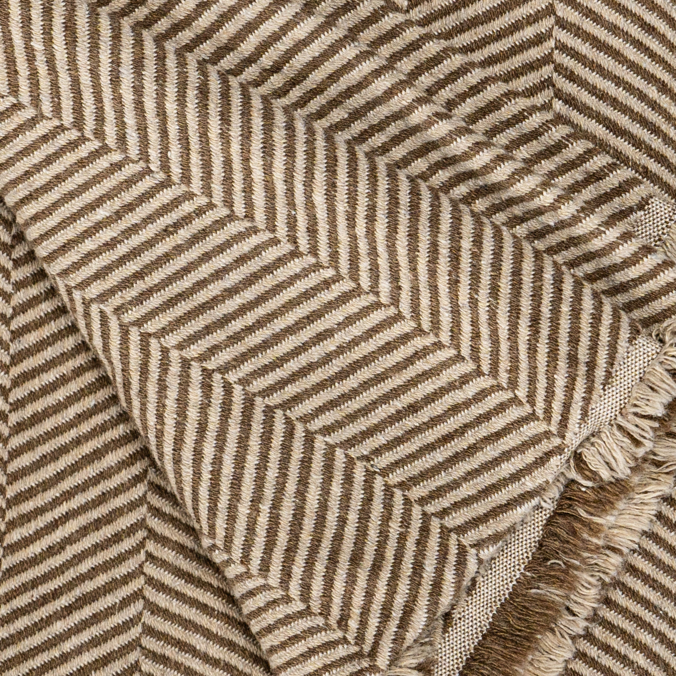 Ivory Herringbone Throw