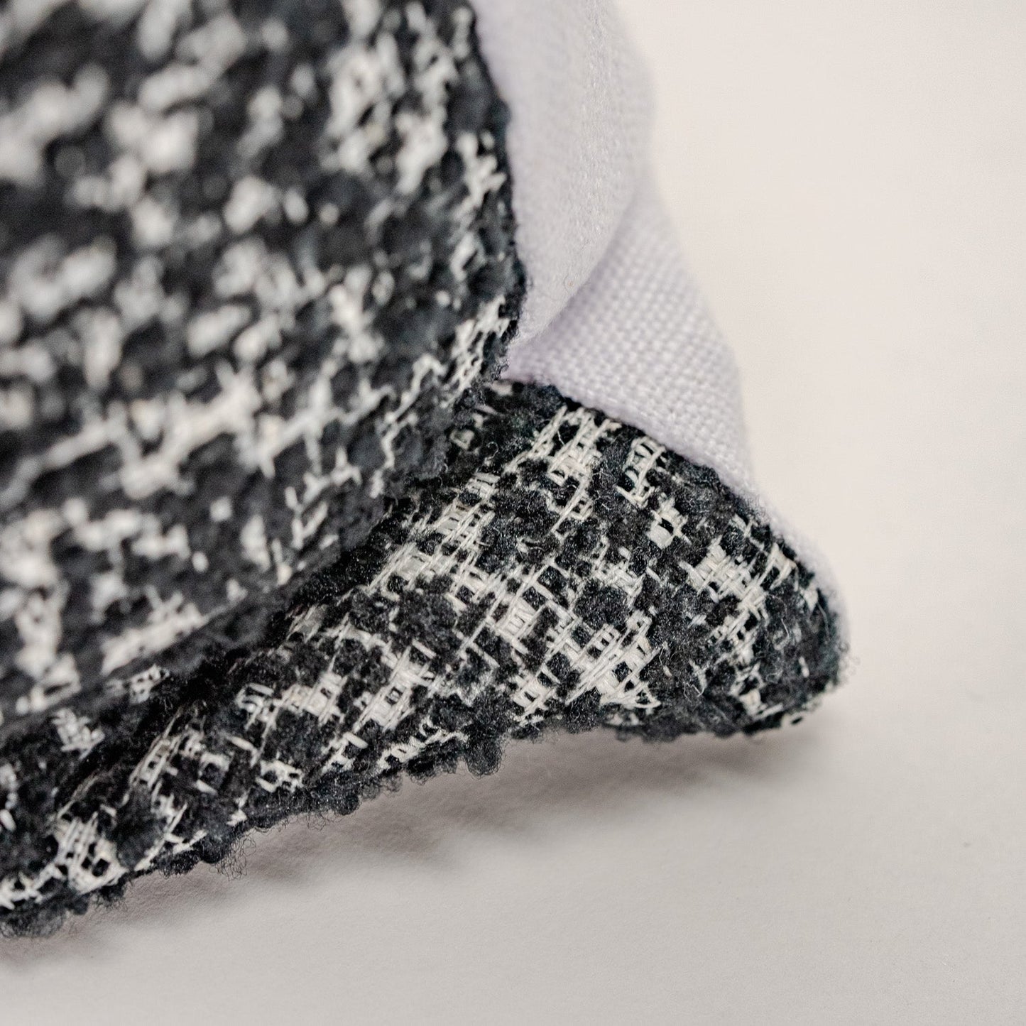 Ember Black Mellow Chenille Pillow with Linen Back