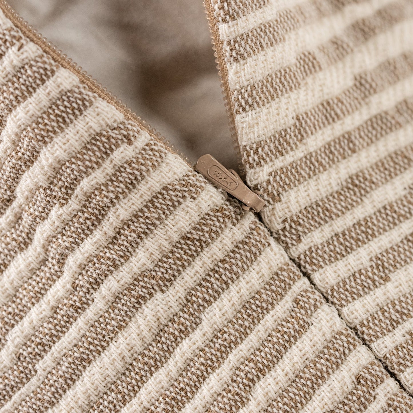 14" x 36" Asher Ridge Woven Cream Beige Lumbar Pillow
