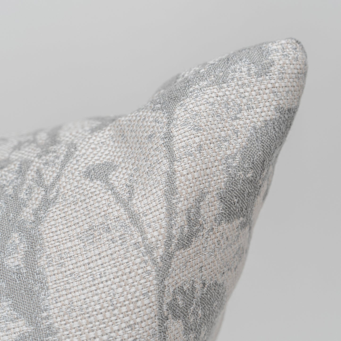 Sunbrella Skylar Quarry Grey Floral Tonal Outdoor Throw PIllow