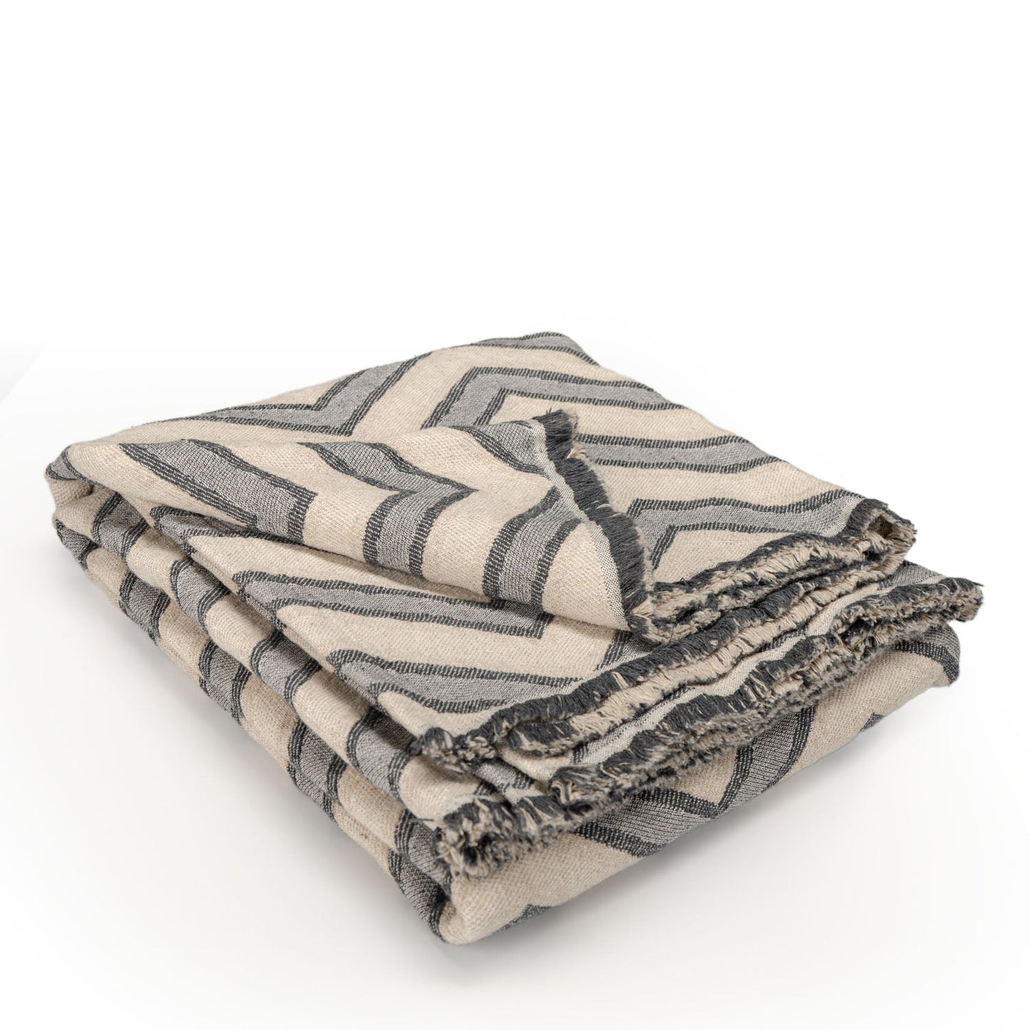 Indigo Chevron Throw
