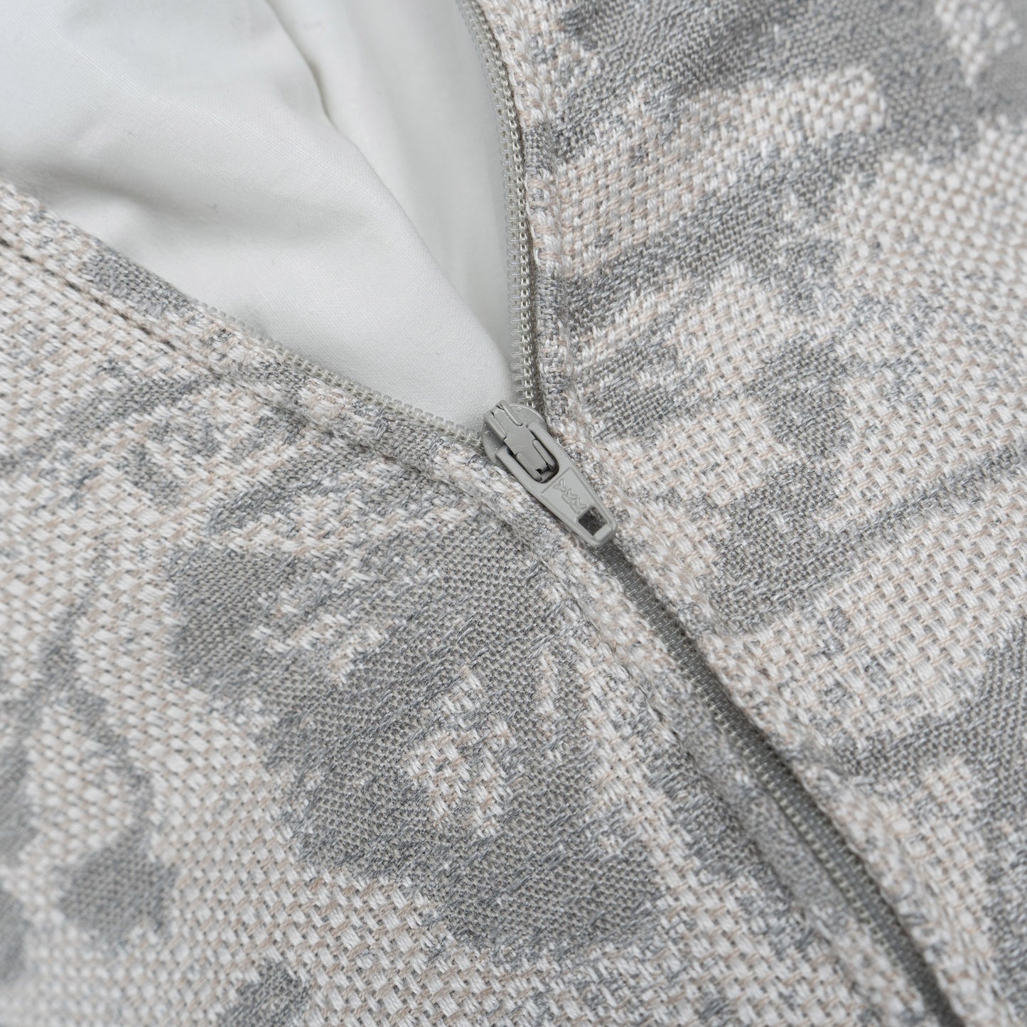 Sunbrella Skylar Quarry Grey Floral Tonal Outdoor Throw PIllow