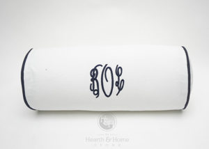 Monogram bolster pillow sale