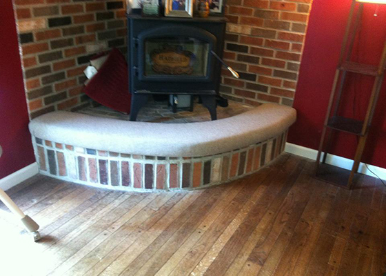 Cozy Fireplace Bench for Childproofing