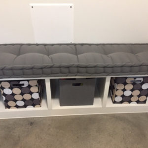 hand tufted cushion Ikea Kallax charcoal