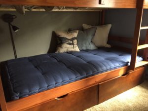 hand tufted daybed cushion navy chino