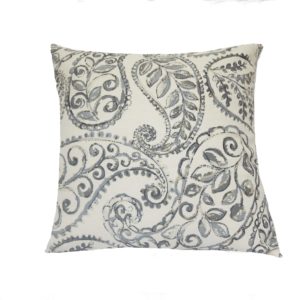 Grey Slate Modern Paisley Pillow Cover
