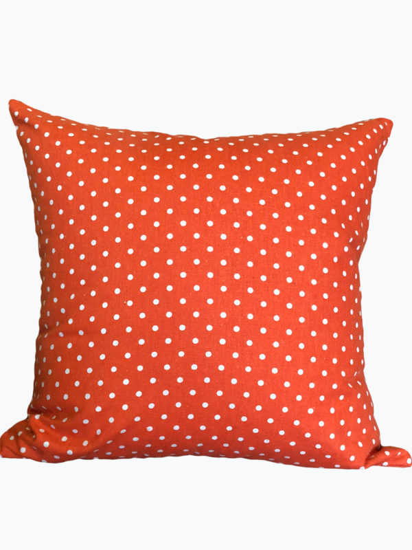 Orange Polka Dot Pillow Cover