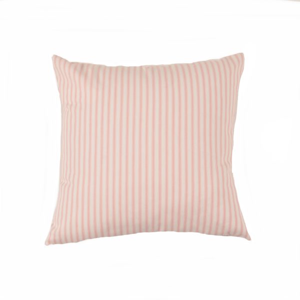 Pink Ticking Stripe Pillow Cover