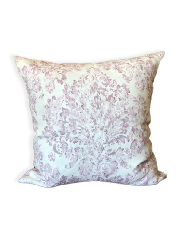Purple Damask Pillow Cover
