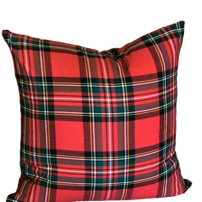 Stewart Red Plaid Pillow Cover